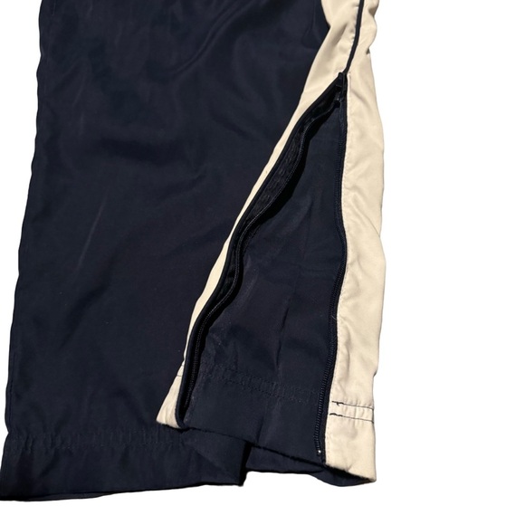 Nike Vintage 1990s/y2k Nike Cargo Track Pants Navy Blue & White Size Large - Picture 2 of 5